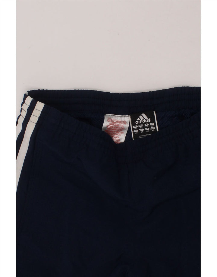 ADIDAS Boys Climalite Sport Shorts 7-8 Years  Navy Blue Polyester Vintage Adidas and Second-Hand Adidas from Messina Hembry 