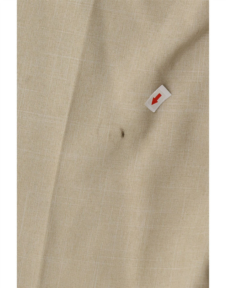 Marks & Spencer Pantaloni de costum pentru bărbați, drepti, cu croiala normală, L38 L31, bej check