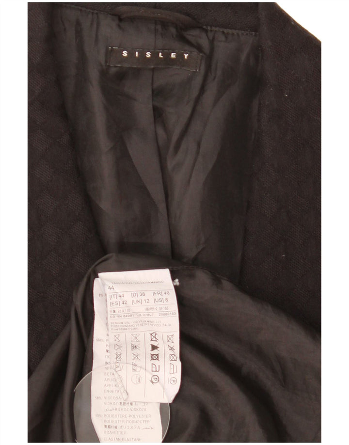 Jachetă blazer fără mâneci pentru femei Sisley UK 12 Medium Black