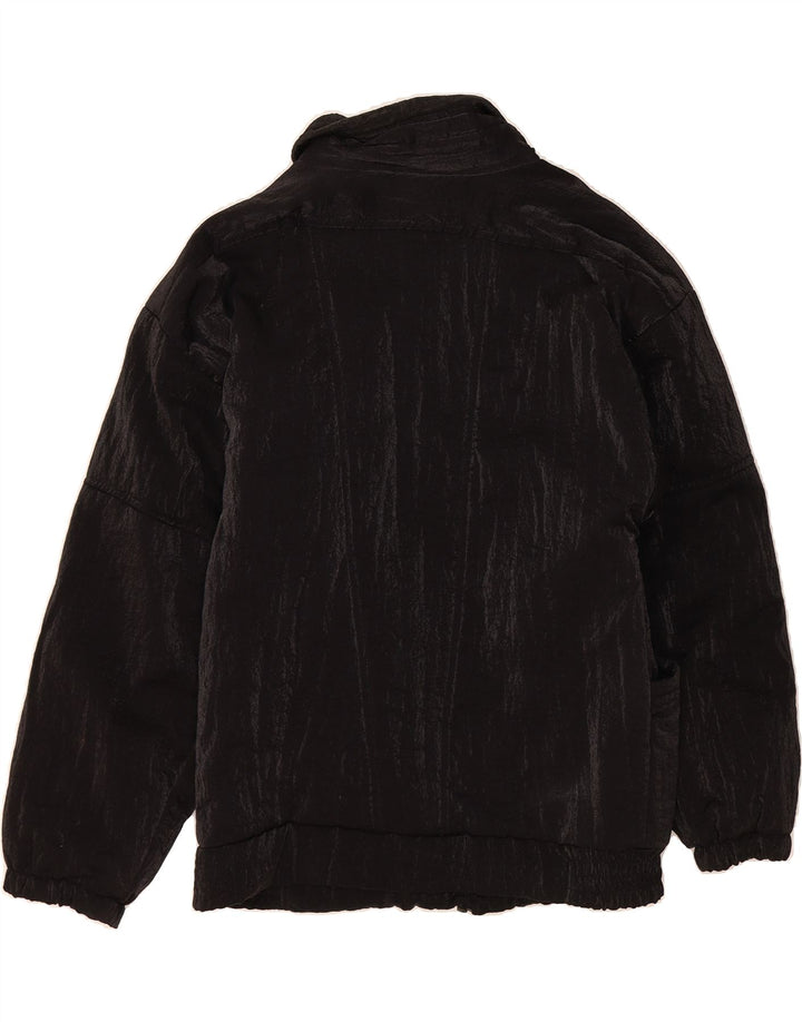 VINTAGE Womens Bomber Jacket UK 16 Large Black Vintage Vintage and Second-Hand Vintage from Messina Hembry 