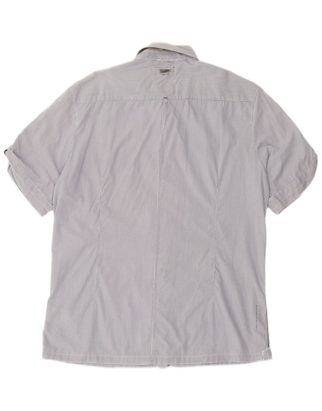 Cămașă cu mânecă scurtă pentru bărbați G-STAR, bumbac cu dungi, albastru bleumarin, 2XL