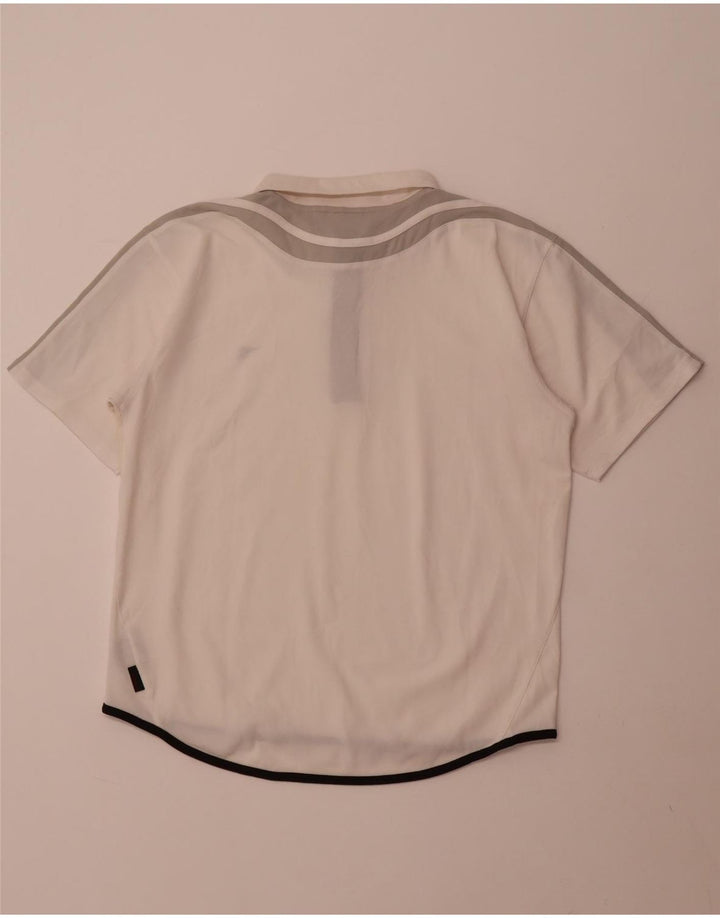 Tricou polo pentru bărbați Diadora, mare, alb, din poliester color bloc
