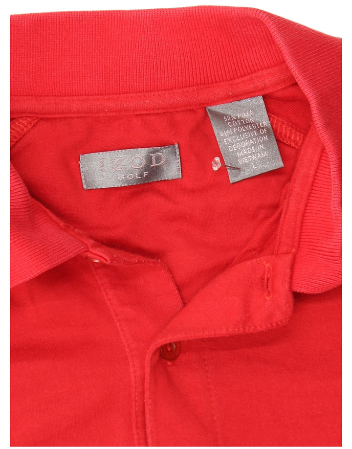 Tricou polo IZOD pentru bărbați, bumbac roșu mare