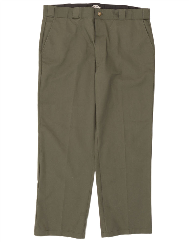 Pantaloni chino drepți pentru bărbați Dickies L40 L31 Kaki Poliester
