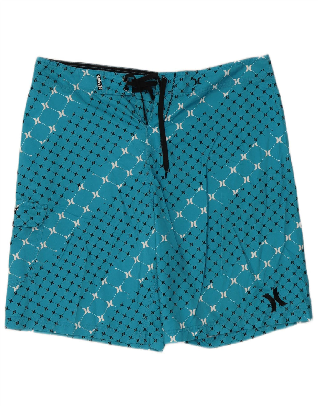 Pantaloni scurți de înot Hurley pentru bărbați, XL, poliester geometric, albastru