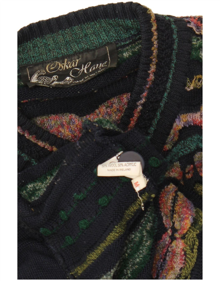 Pulover cardigan pentru femei Oskar Haug UK 14 Medium Multicolor Geometric