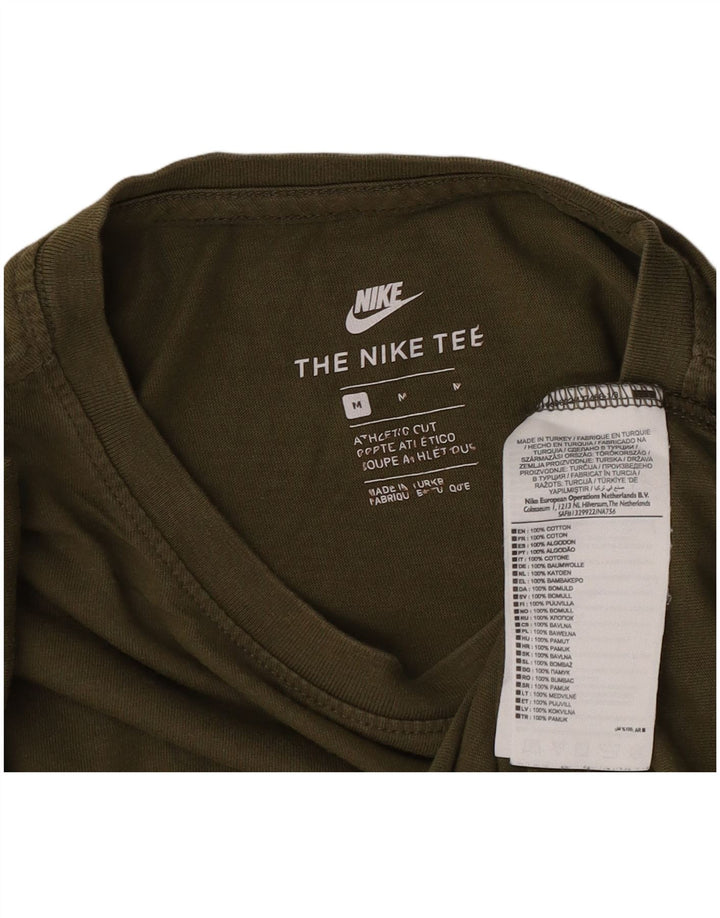 Tricou cu croi atletic Nike pentru bărbați Top, bumbac mediu kaki