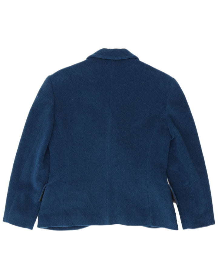 Jachetă vintage pentru femei la dublu piept IT 46 mare bleumarin