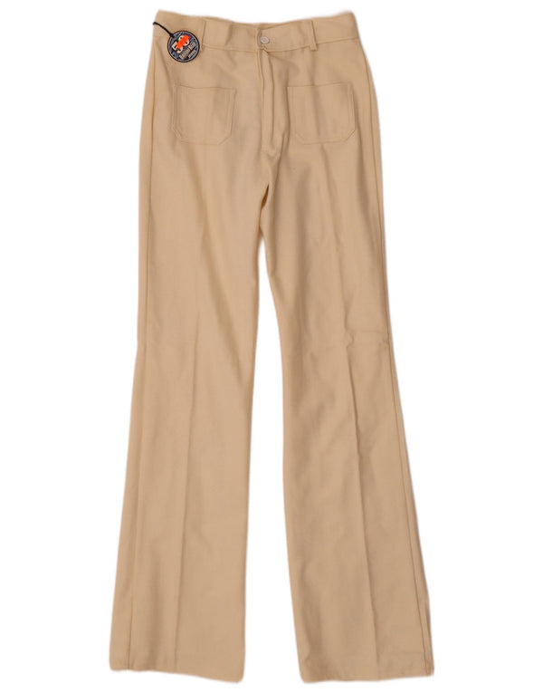 Pantaloni drepți casual pentru femei vintage IT 40 Small W26 L33 Bej