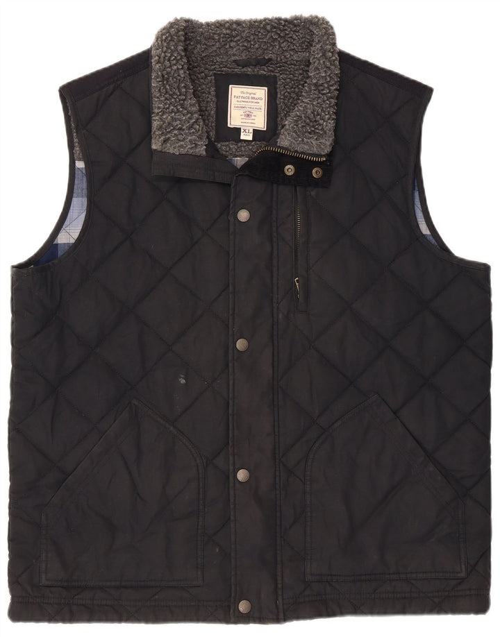 Gilet matlasat pentru bărbați Fat Face UK 42 XL Poliester negru