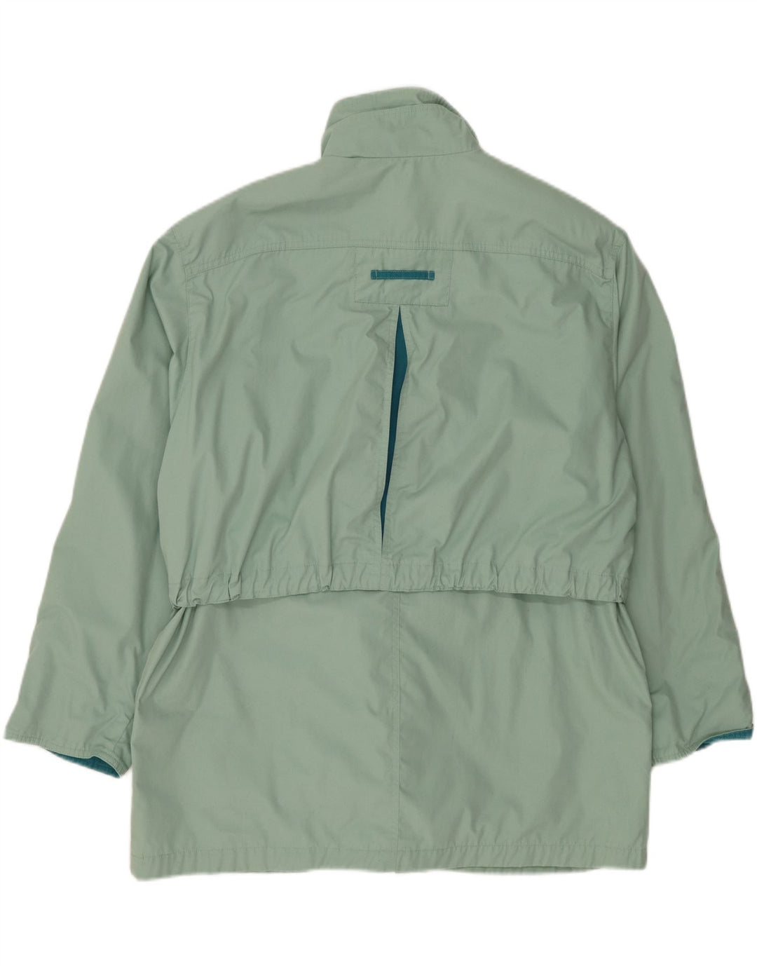 VINTAGE Womens Oversized Windbreaker Jacket UK 14 Large Green Polyester Vintage Vintage and Second-Hand Vintage from Messina Hembry 