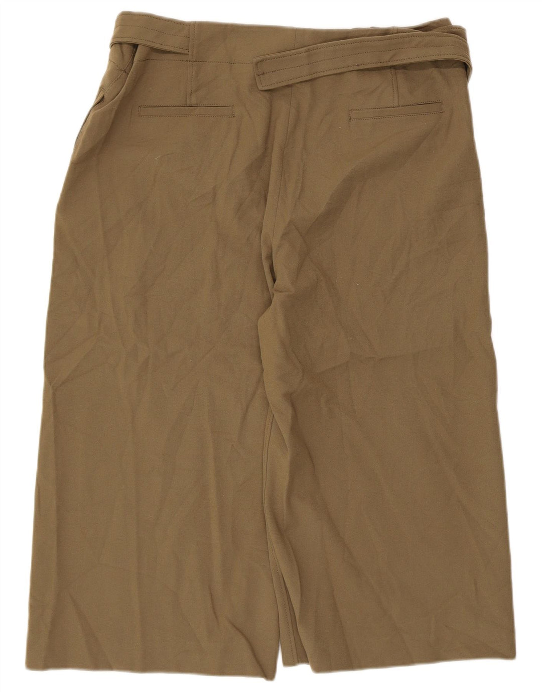 Pantaloni Capri pentru femei Zara 2XL W36 L20 Kaki Poliester