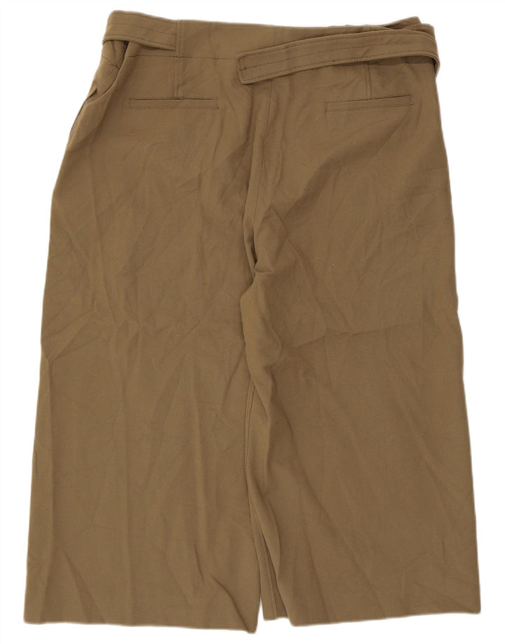 Pantaloni Capri pentru femei Zara 2XL W36 L20 Kaki Poliester