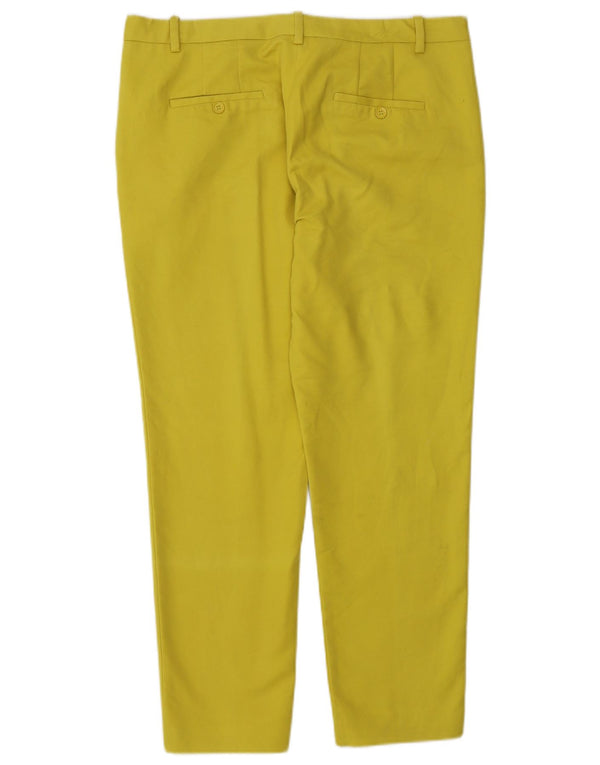 Pantaloni tăiați pentru femei Zara EU 40 Mediu L30 L26 Bumbac galben