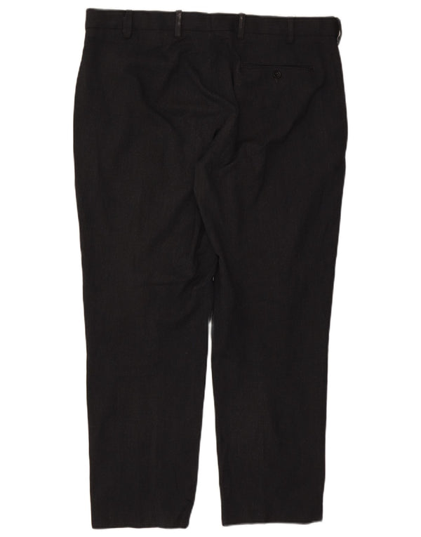 Pantaloni chino pentru bărbați Marks & Spencer, cu ajustare normală, L38 L29, poliester negru