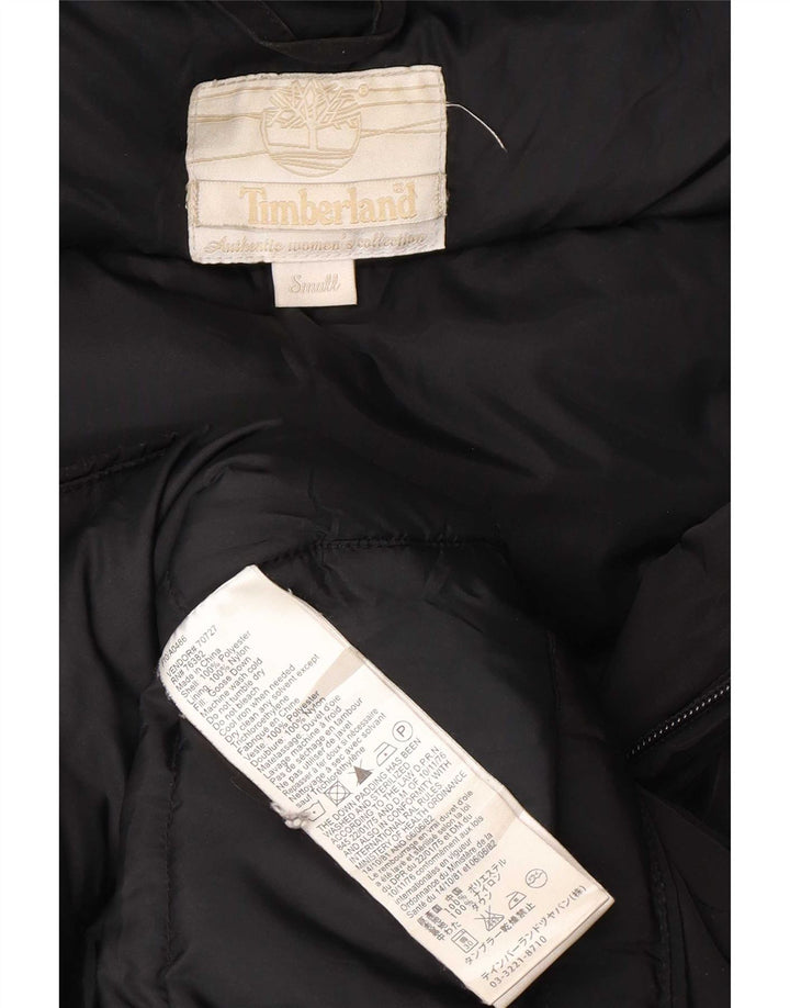 Timberland Jachetă căptușită cu glugă pentru femei UK 10 Poliester negru mic