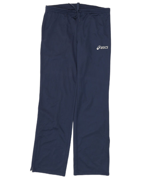 Pantaloni de trening Asics pentru bărbați, poliester mediu bleumarin