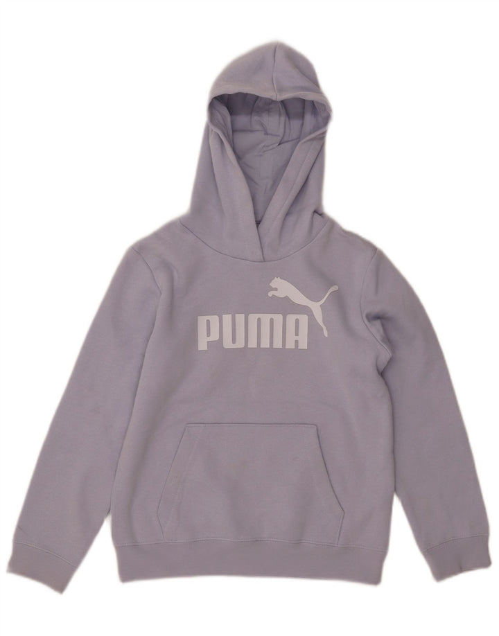 Pulover pentru fete PUMA Graphic Hoodie 9-10 ani, mov, bumbac