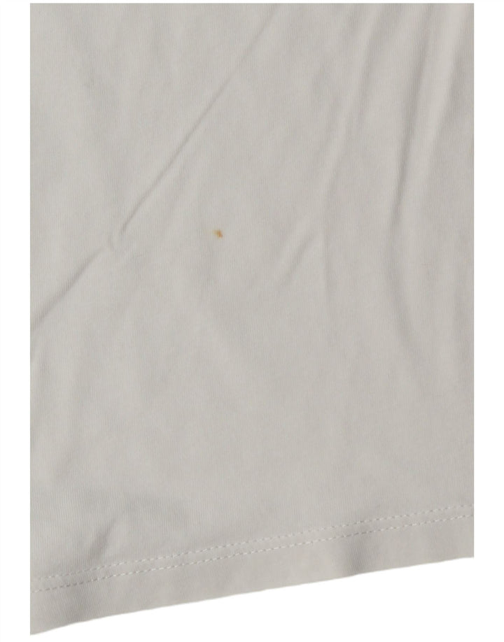 Tricou cu grafic pentru femei Zara UK 14 Bumbac alb mediu