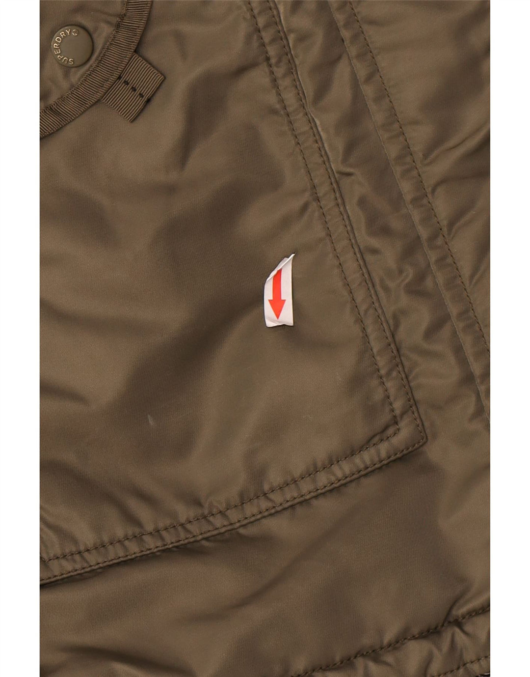 Jachetă parka cu glugă Superdry pentru femei UK 10 Poliester verde mic