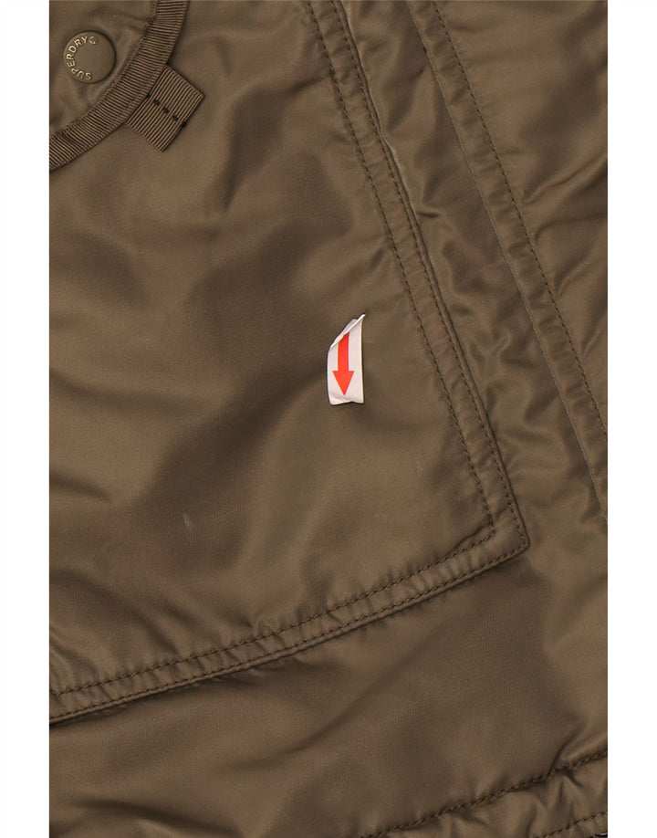 Jachetă parka cu glugă Superdry pentru femei UK 10 Poliester verde mic