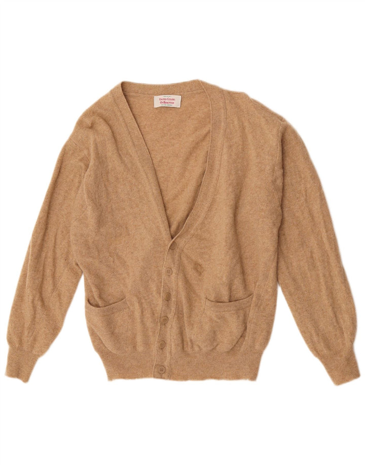 Pulover cardigan pentru femei Benetton UK 16 Lână de miel maro mare