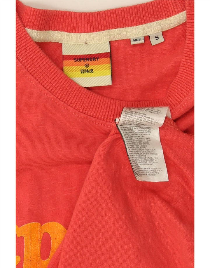 Tricou grafic pentru bărbați Superdry Top mic, roșu, bumbac