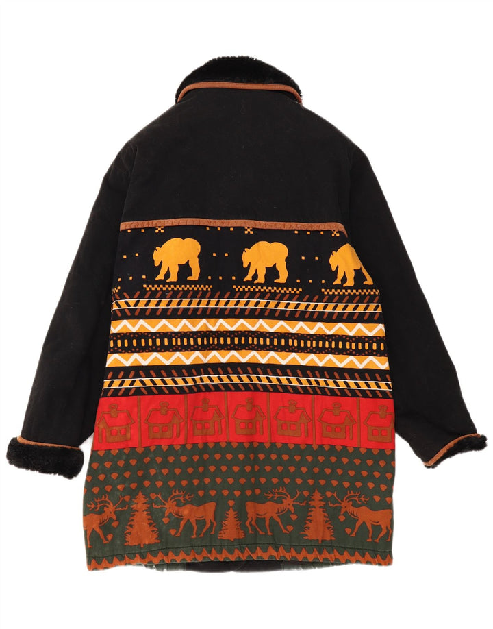 New Fast pardesiu pentru femei UK 16 Large Black Fair Isle