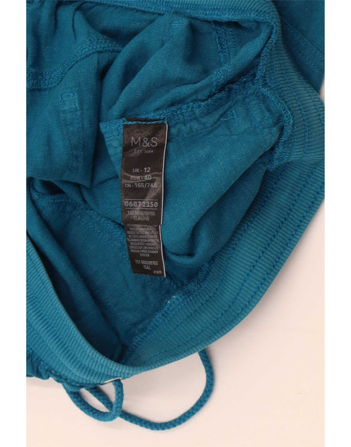 Fusta dreaptă pentru femei Marks & Spencer UK 12 Medium W30 Blue Linen