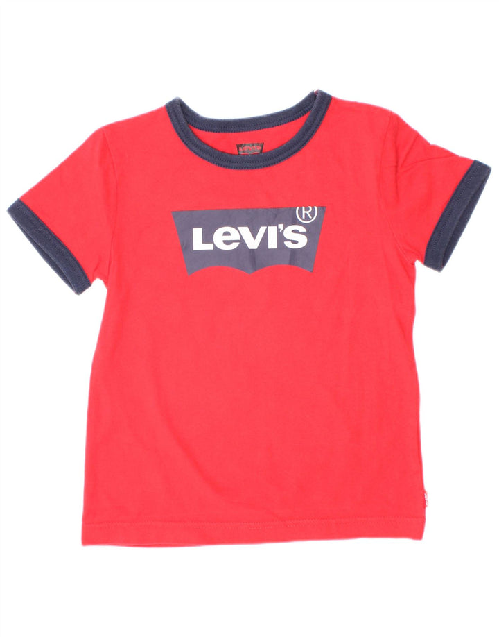 Tricou grafic pentru băieți Levi's Top 3-4 ani roșu colorblock
