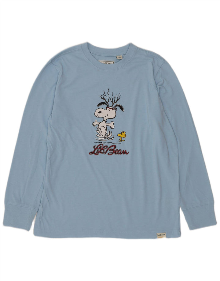L.L.Bean Boys Peanuts Graphic Top Maneca lunga 14-15 Ani Mare Albastru