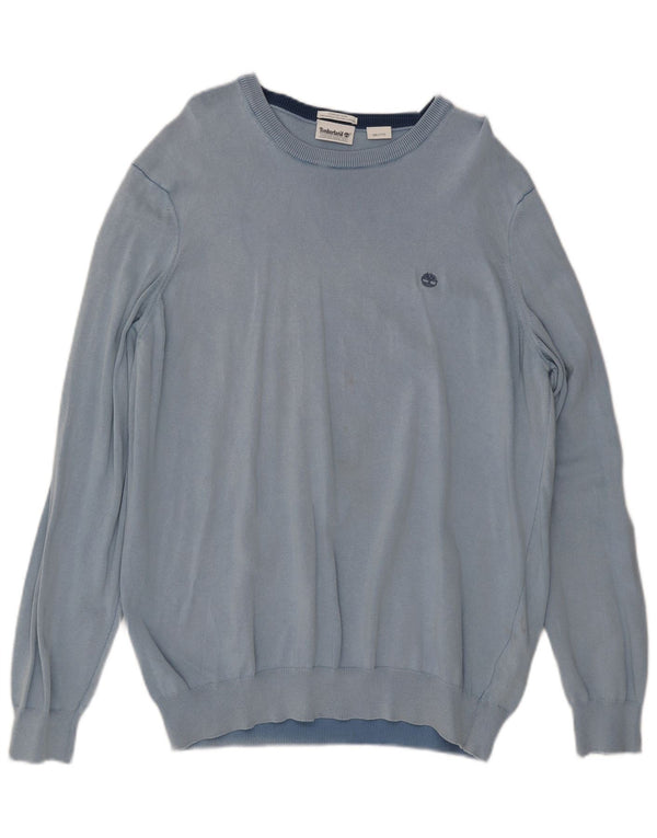 Pulover Timberland pentru bărbați, cu gât crew, bumbac albastru 2XL