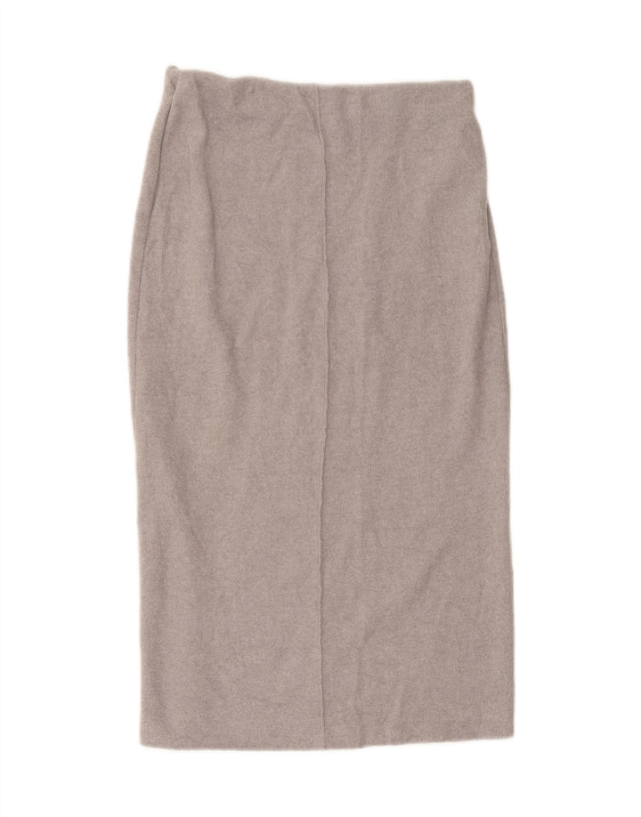Fusta Midi pentru Damă Zara Medium W28 Gri Poliester Motată