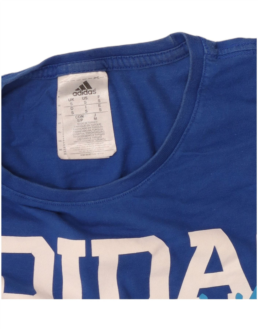 Tricou grafic pentru bărbați Adidas Top mic, albastru, bumbac