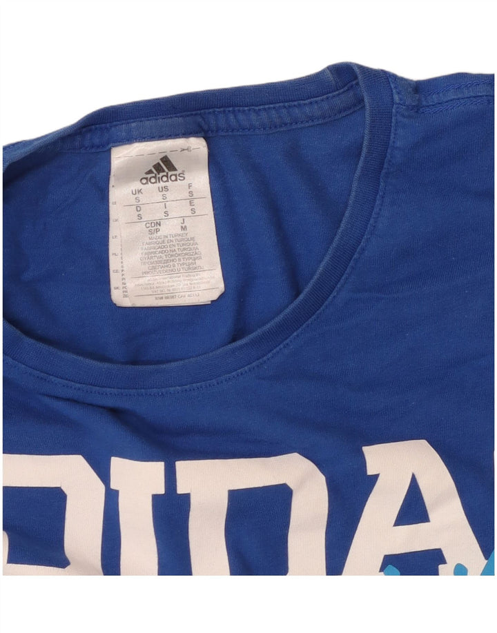 Tricou grafic pentru bărbați Adidas Top mic, albastru, bumbac