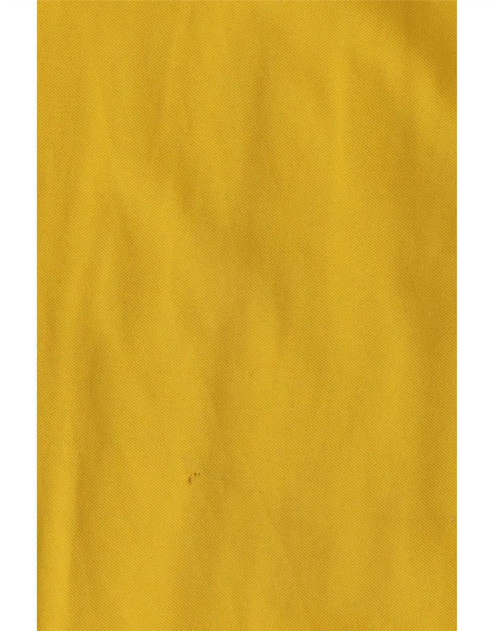 Tricou polo pentru bărbați K-Way, bumbac cu dungi galbene medii