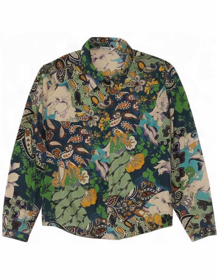 Cămașă supradimensionată pentru femei Zara Marea Britanie 16 Poliester Paisley multicolor mare
