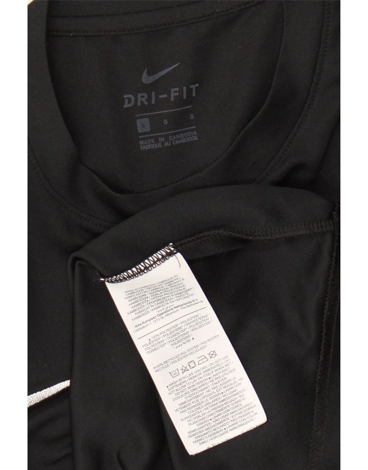 Tricou Nike Dri Fit pentru bărbați Top mare din poliester negru