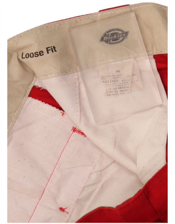 Pantaloni cargo largi pentru bărbați Dickies W36 L33 poliester roșu