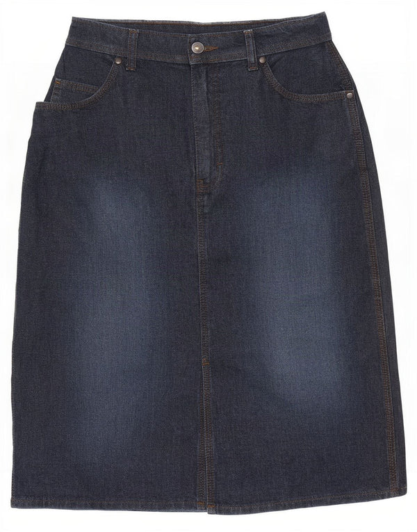 Fusta de blugi pentru femei Marks & Spencer UK 10 Small W28 Bumbac bleumarin