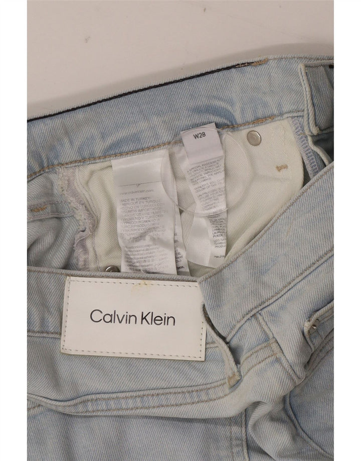 Blugi drepti pentru femei CALVIN KLEIN W28 L27 Bumbac albastru