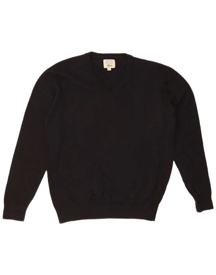 MARLBORO CLASSICS Pulover cu decolteu în V pentru bărbați XL Lână neagră