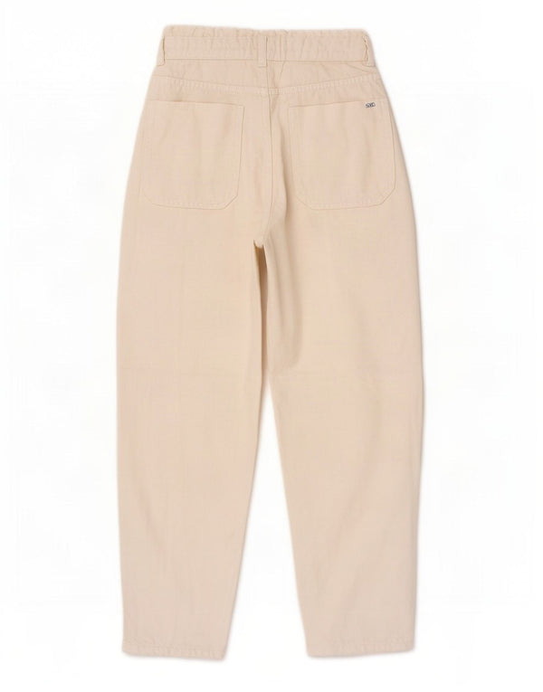 Blugi conici cu talie înaltă pentru femei Zara EU 36 XS L26 L24 Bumbac alb cadru