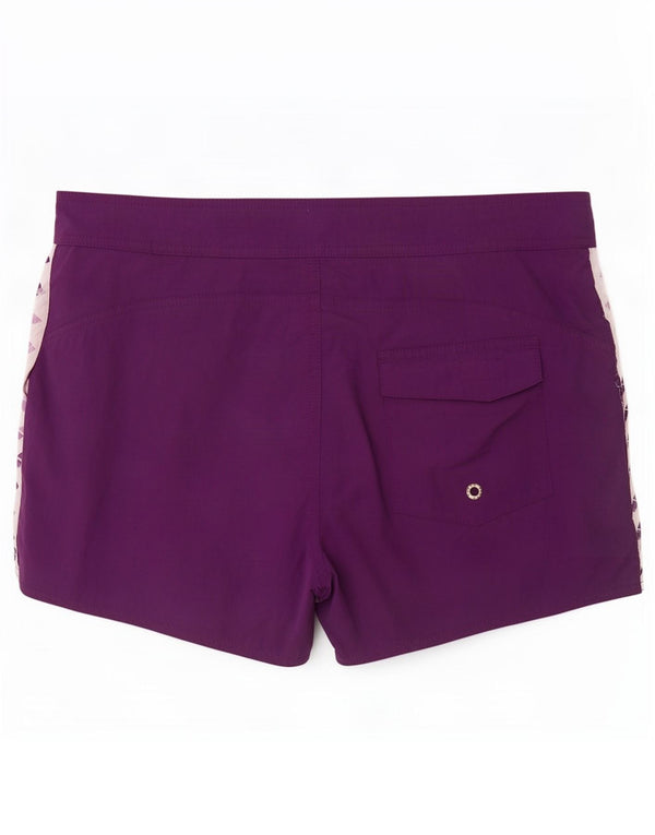 Pantaloni scurți de înot grafic pentru femei Arena UK 14 Medium Purple Colorblock