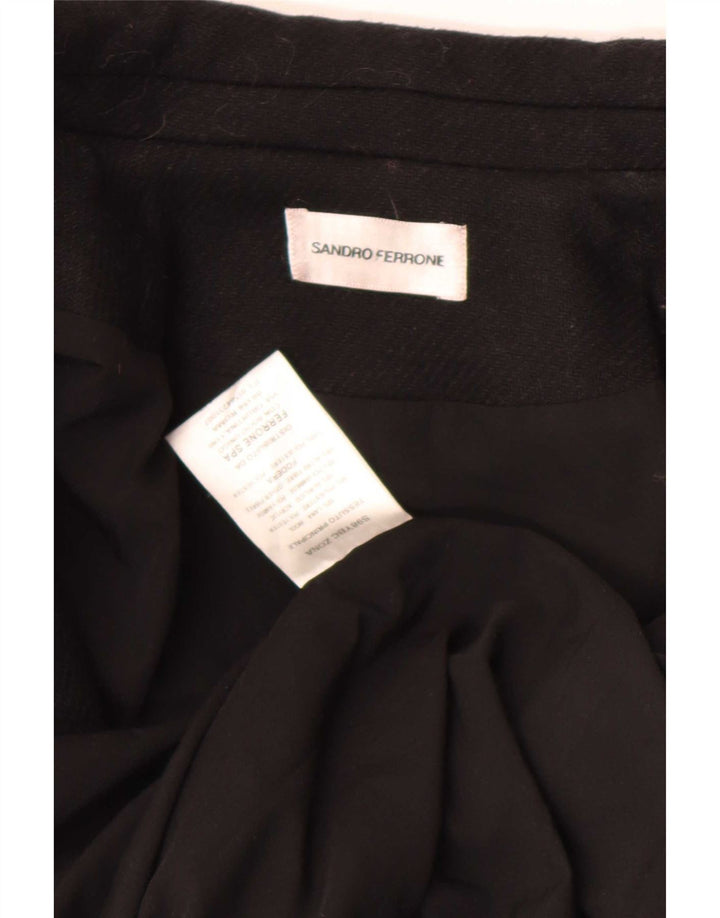 Pardesiu Sandro Ferrone pentru femei UK 12 Medium Negru Lână
