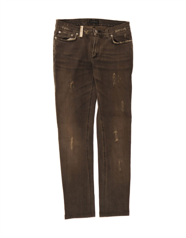 RICHMOND Womens Distressed Slim Jeans W27  L29 Grey Cotton Vintage Richmond and Second-Hand Richmond from Messina Hembry 
