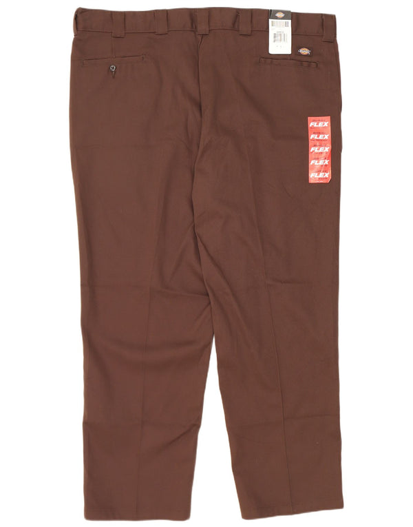 Pantaloni chino pentru bărbați, drepti, cu ajustare originală Dickies, L48 L32, poliester maro