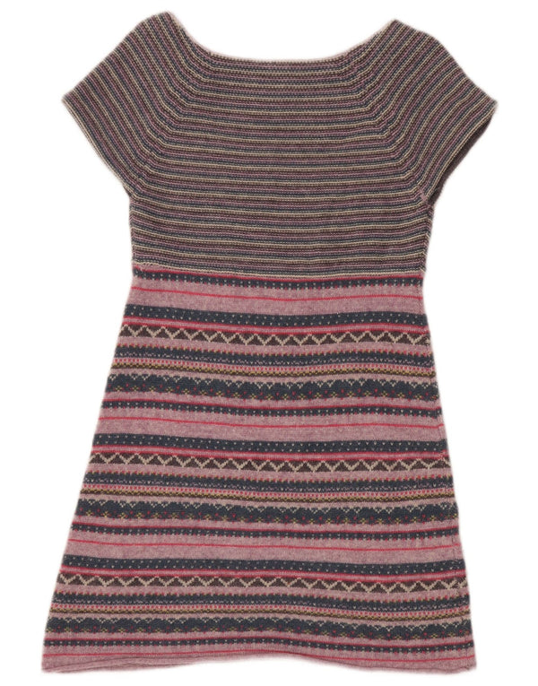 White Stuff Rochie Jumper Femei UK 8 Mici Multicolore Dungi