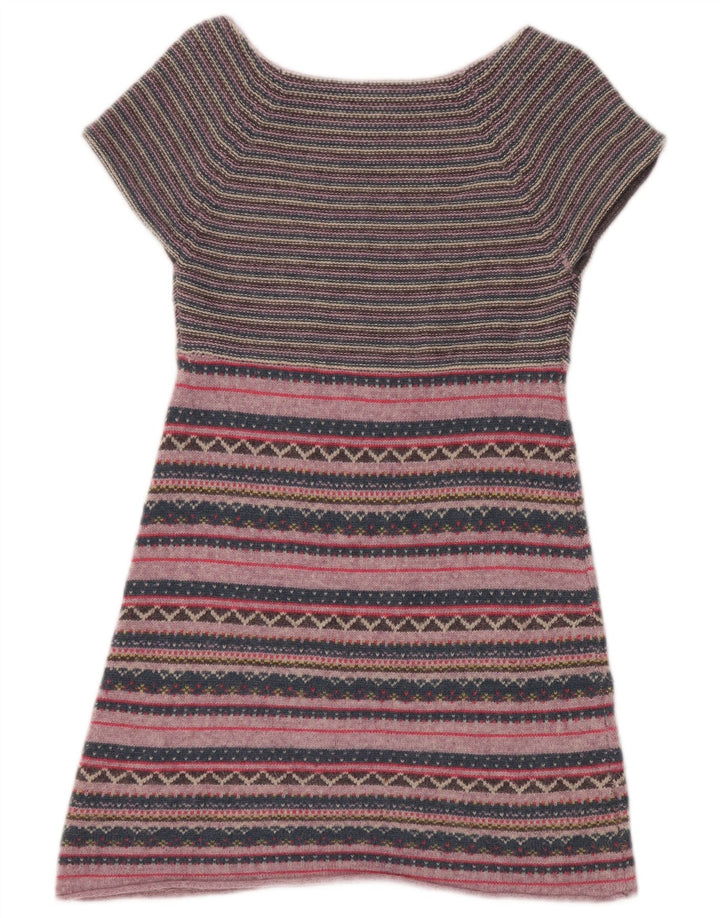 White Stuff Rochie Jumper Femei UK 8 Mici Multicolore Dungi