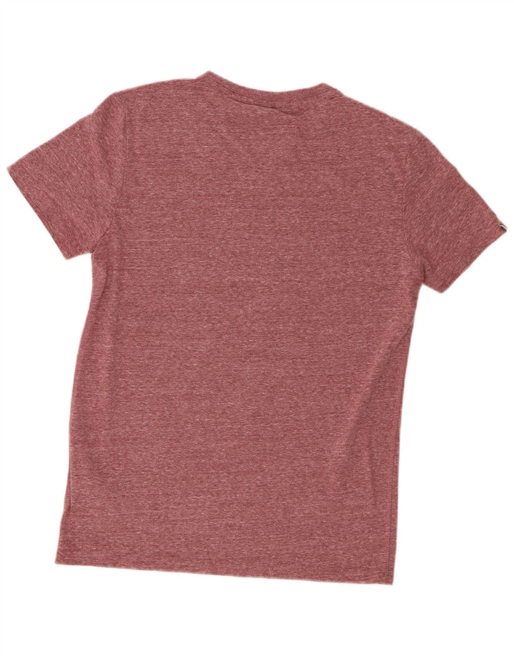Tricou cu grafică pentru bărbați Superdry Top mic din poliester cu pete burgundy